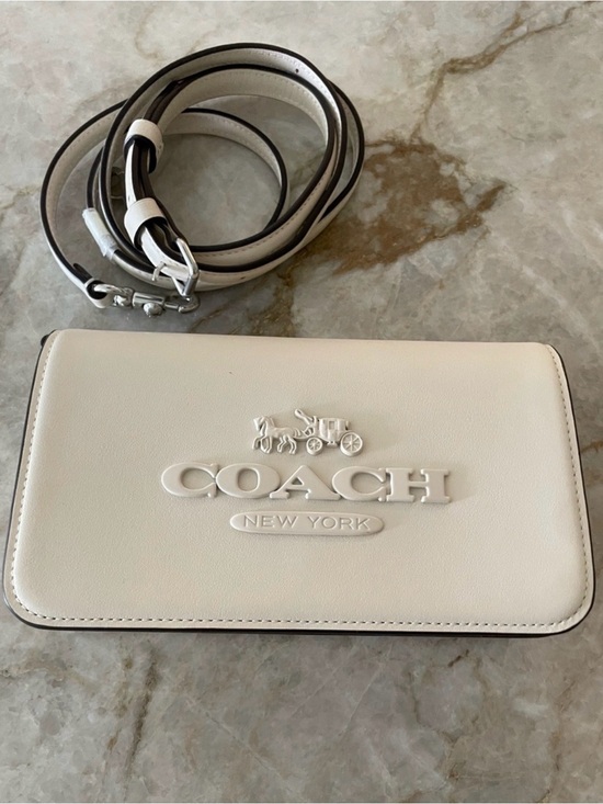 Coach Handbags - Coach Toni Cream Leather Logo Crossbody
